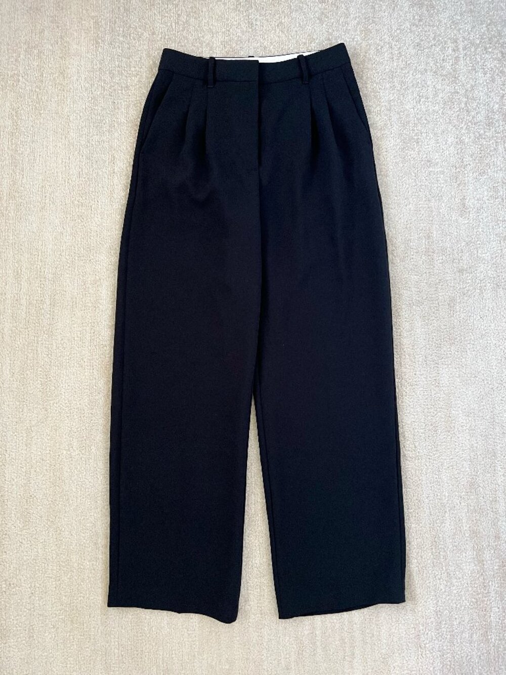 Aritzia Wilfred The Effortless Pant Black Wide Leg Trousers Dress Pants 6